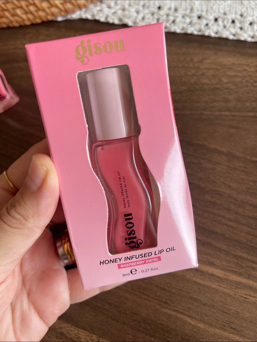 Gisou Honey Infused Lip Oil - Raspberry Swirl (Pink)